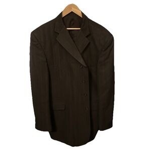 Vanetti Blazer Men's 50L Golden Brown with Black Stripes Sport Coat Jacket